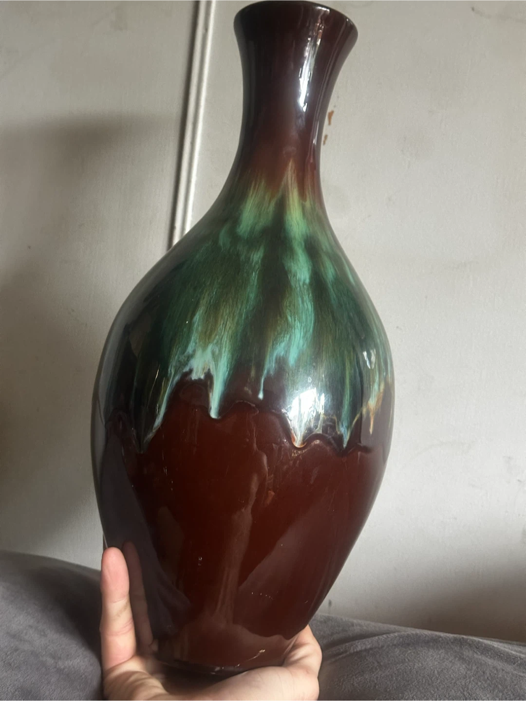Vintage CCC Canada 15" Drip Glaze Vase - photo 2