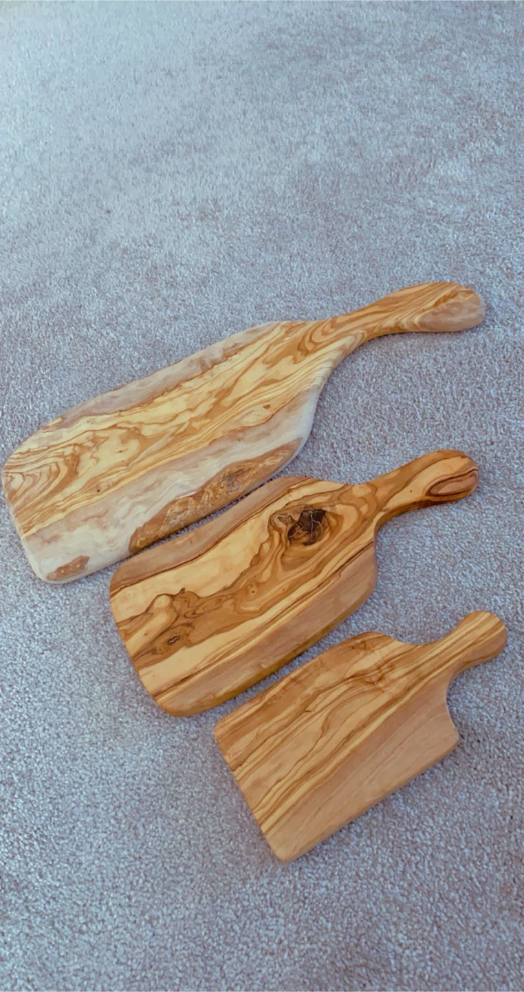 Set of 3 Olive Wood Serving Boards