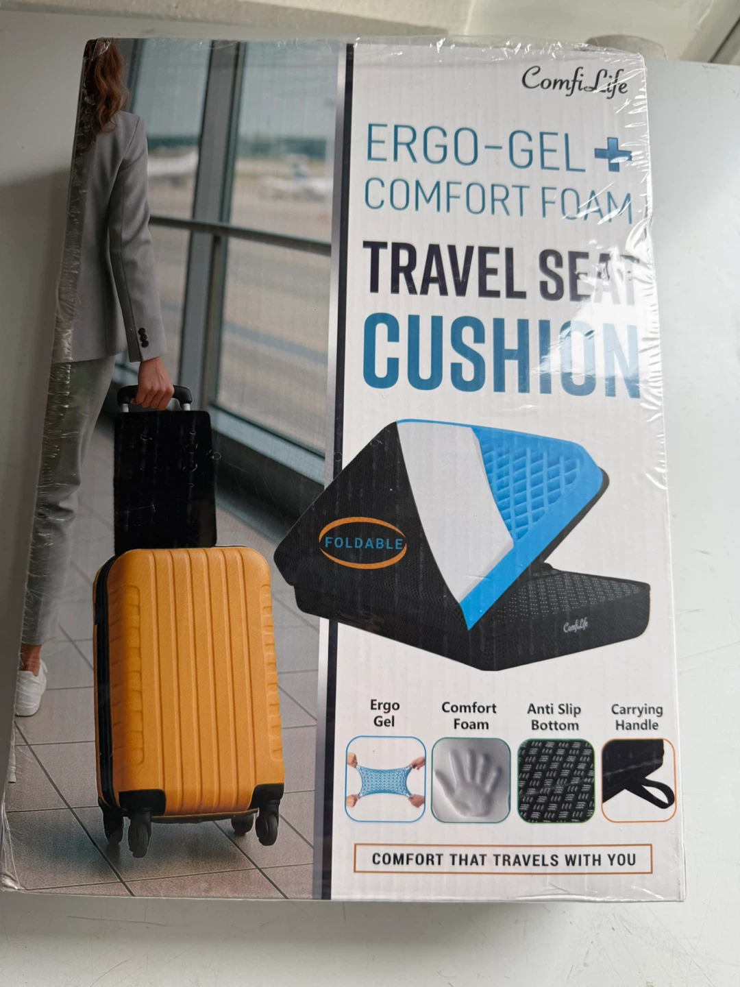 ComfiLife Ergo-Gel Comfort Foam Travel Seat Cushion