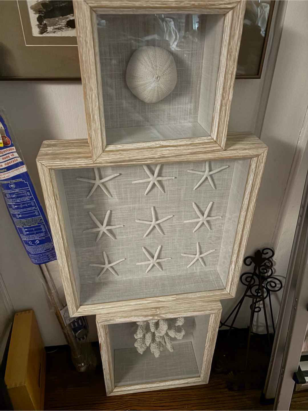 🏈 Coastal Shadow Box Wall Decor Set