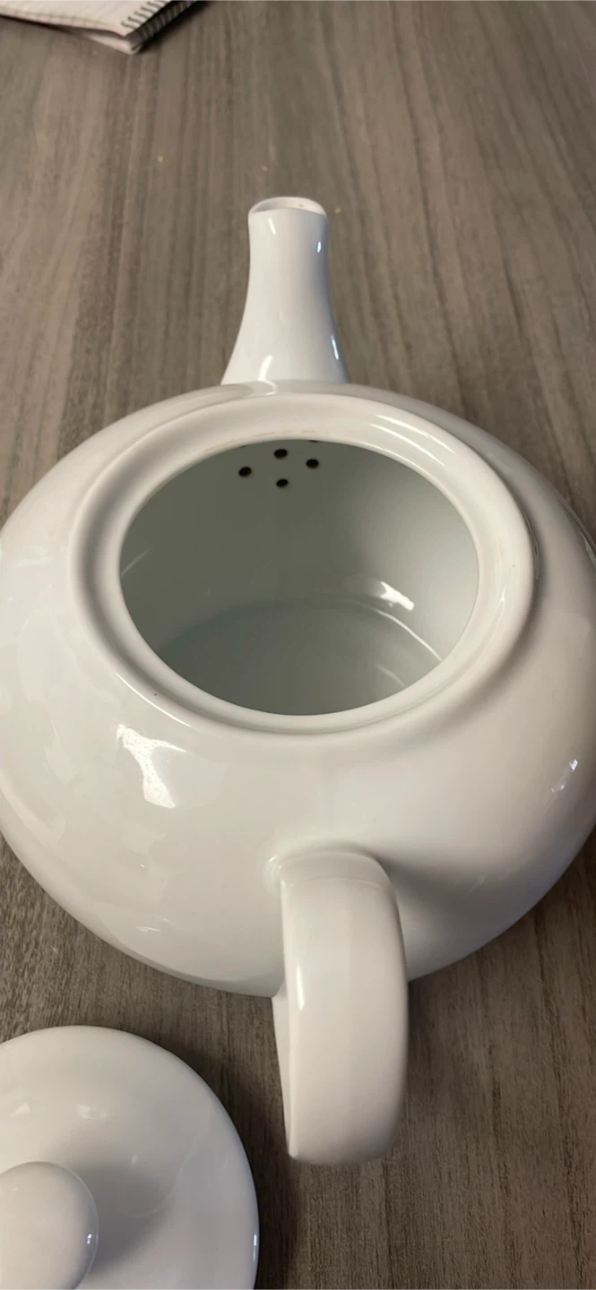 White Porcelain Teapot - photo 3