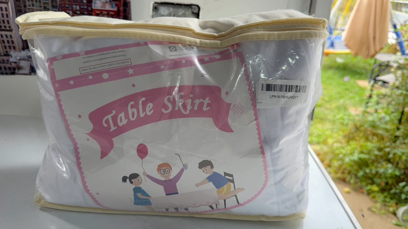 White Table Skirt 2pck 8ft