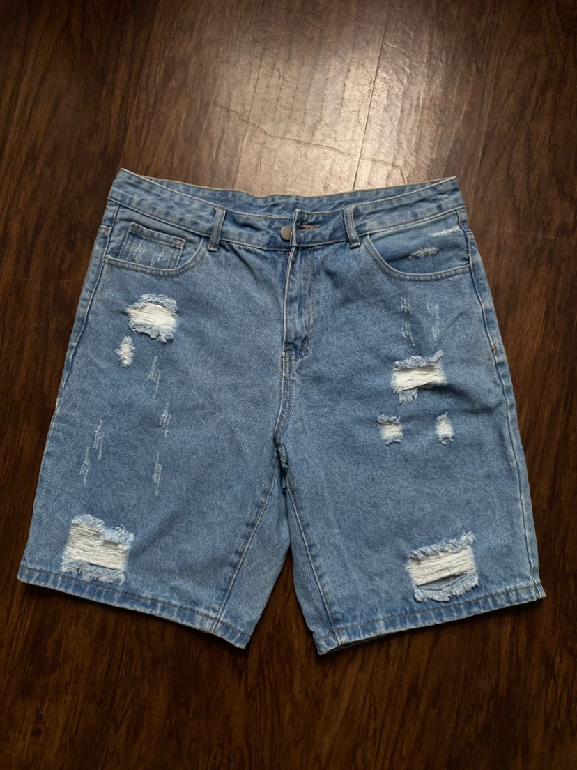 Manfinity Ripped Denim Shorts