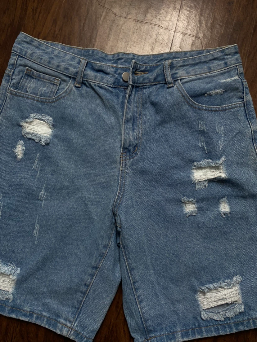 Manfinity Ripped Denim Shorts - photo 2