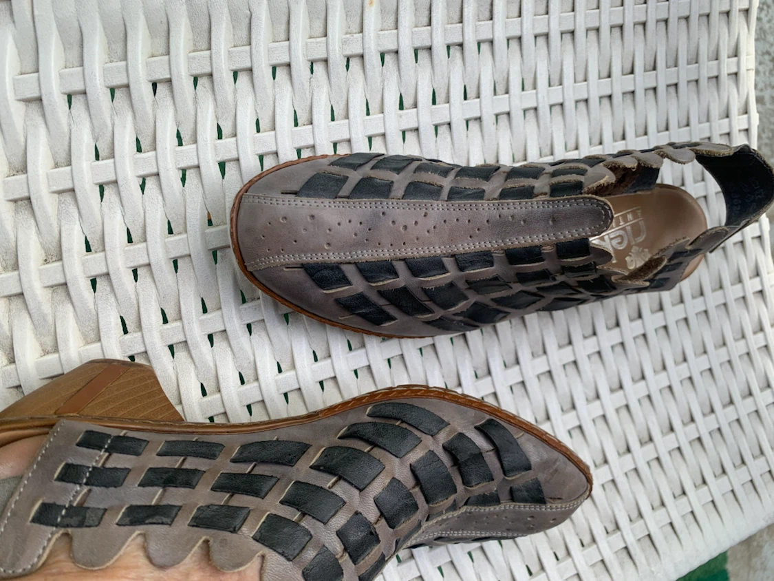 Rieker Antistress Woven Real Leather Sandals - Size 39 - photo 3