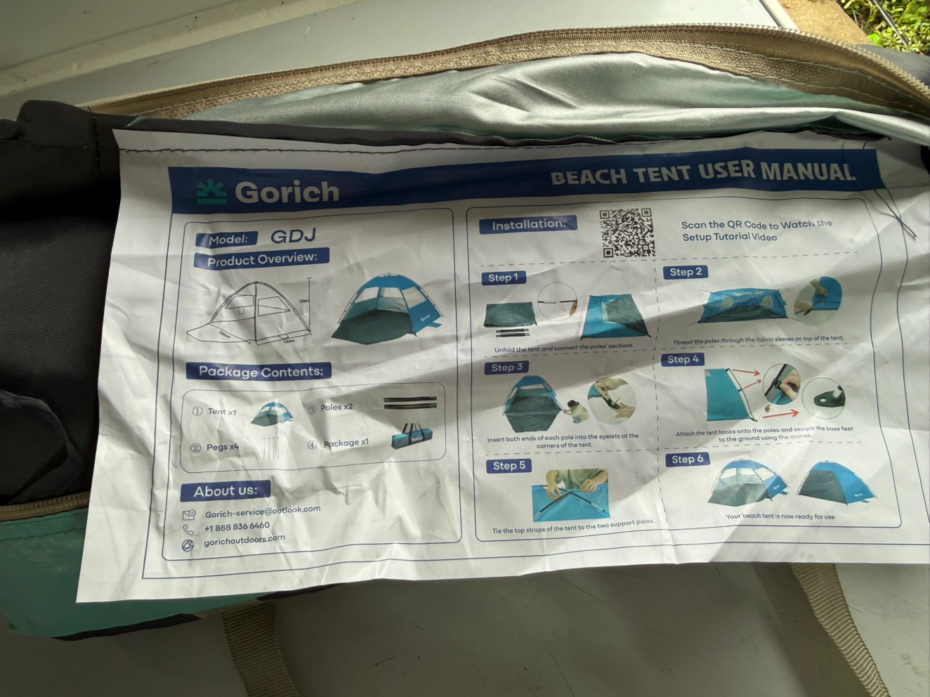 Gorich Beach Tent Model GDJ 3 - photo 2