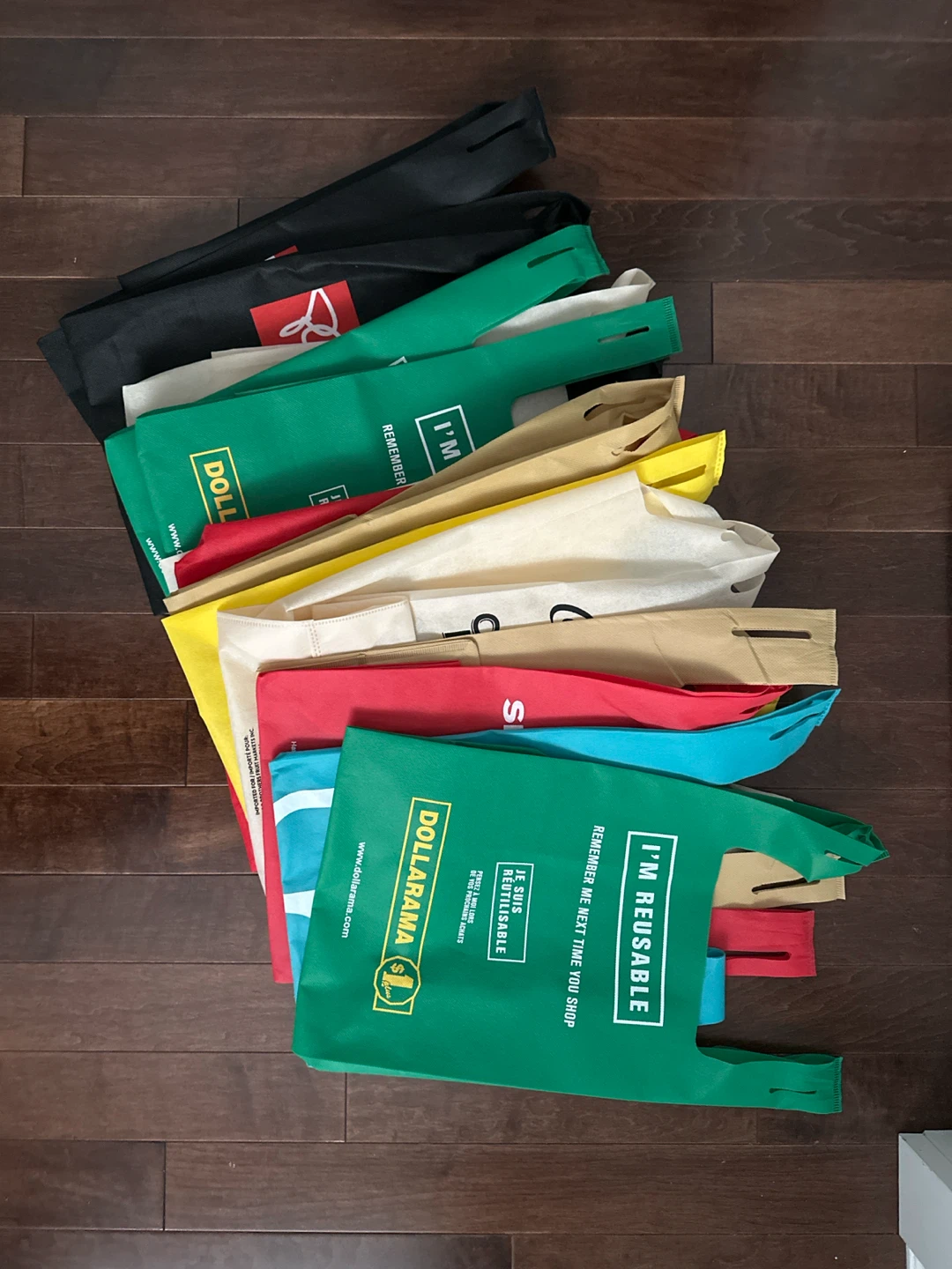 Pile of reusable bags 🏈