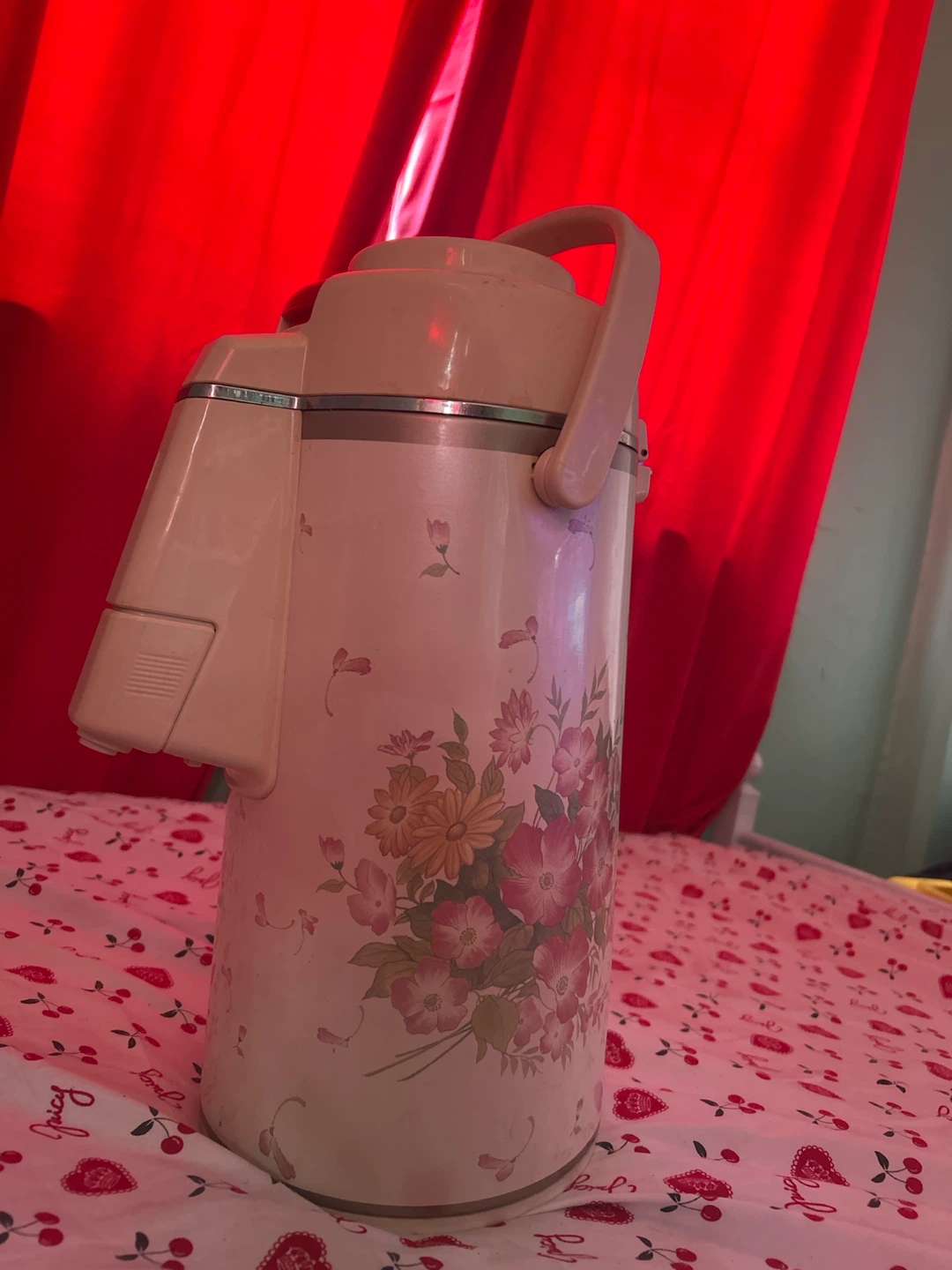 Vintage Floral Thermal Airpot Dispenser