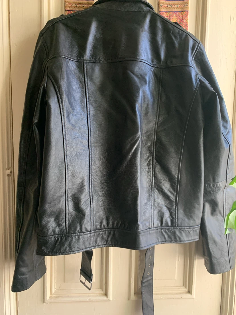 Barneys Originals Black Leather Jacket XL - photo 2