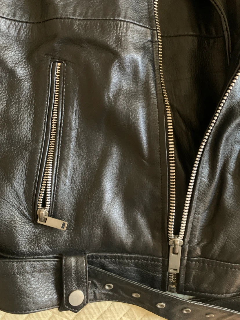 Barneys Originals Black Leather Jacket XL - photo 5