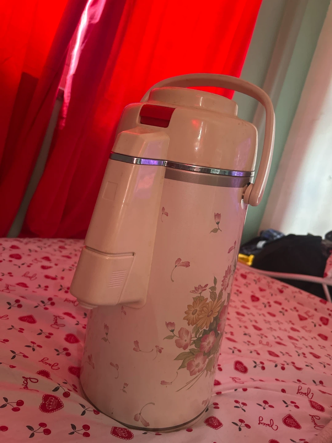 Vintage Floral Thermal Airpot Dispenser - photo 2