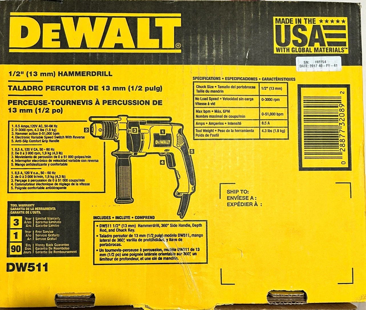 DeWalt DW511 1/2" Hammerdrill - photo 2