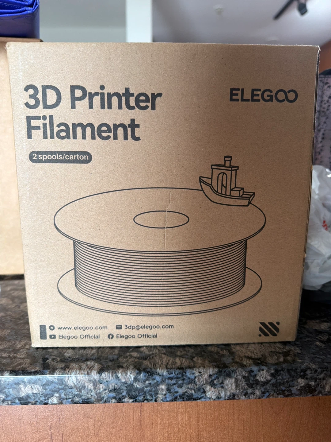 Elegoo 3D Printer Filament, 2 Spools