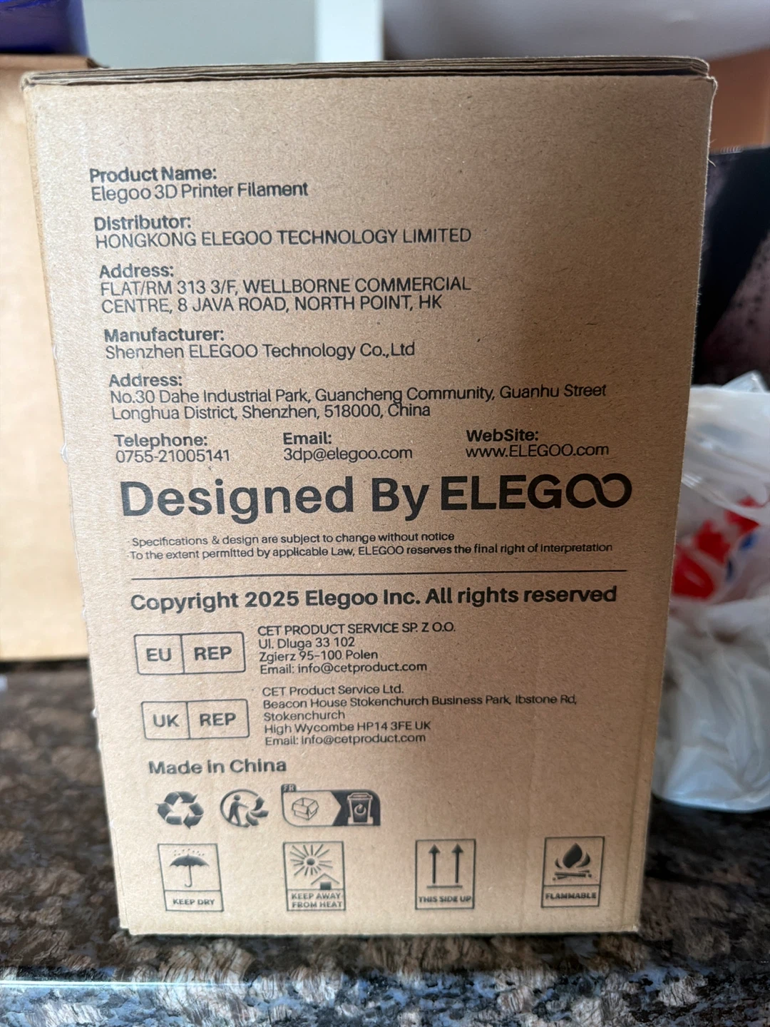 Elegoo 3D Printer Filament, 2 Spools - photo 2