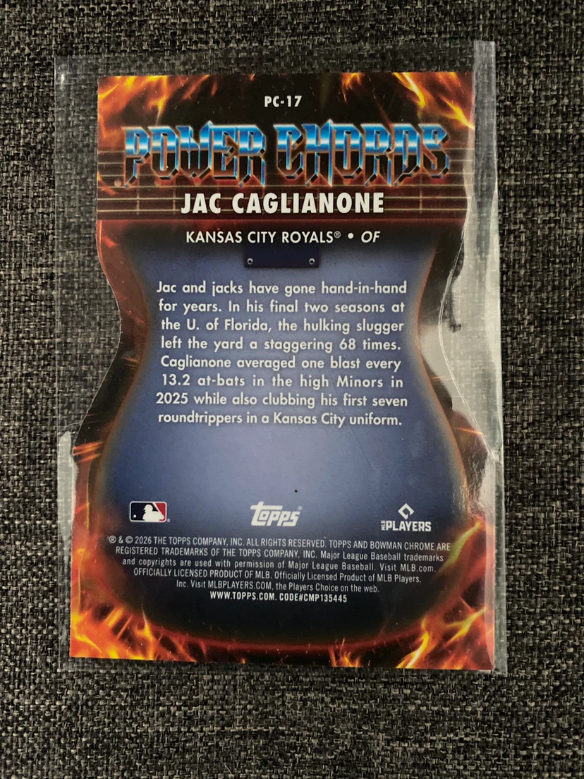 Jac Caglianone 2026 Bowman Chrome Power Chords RC - photo 2