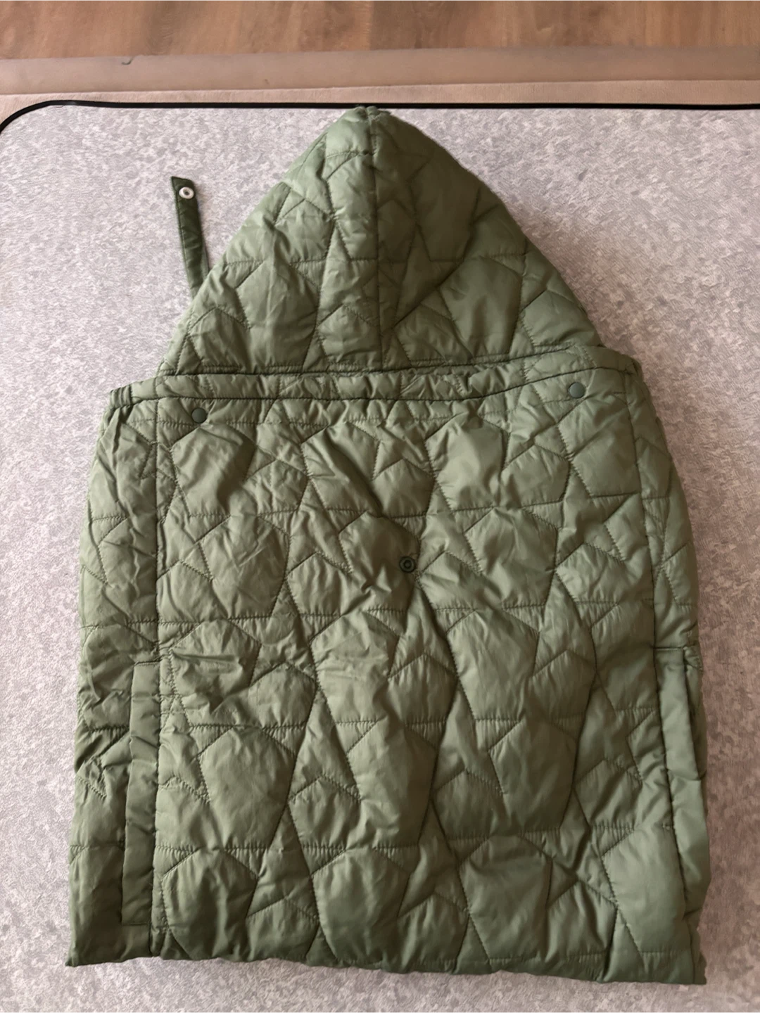 Uniqlo Olive Green Quilted Stroller Footmuff