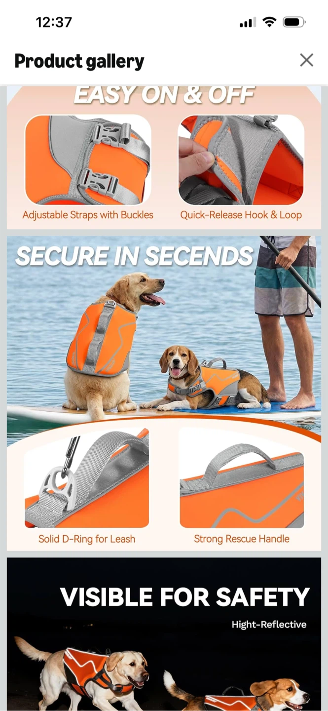 Brand New Vivaglory Dog Life Jacket - Size Medium