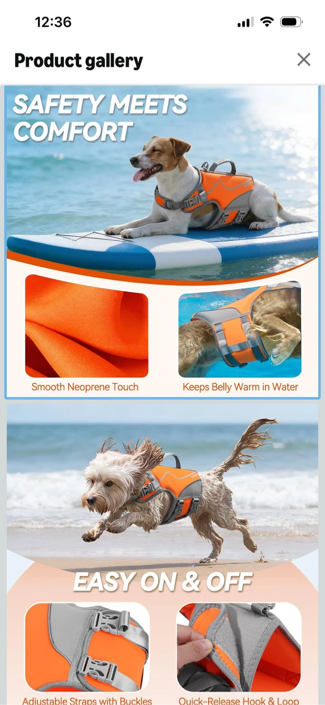 Brand New Vivaglory Dog Life Jacket - Size Medium - photo 2