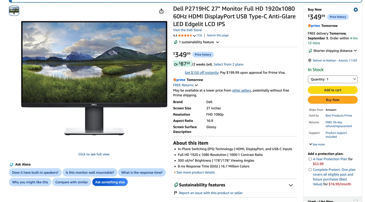 Dell P2719HC 27-inch Full HD Monitor