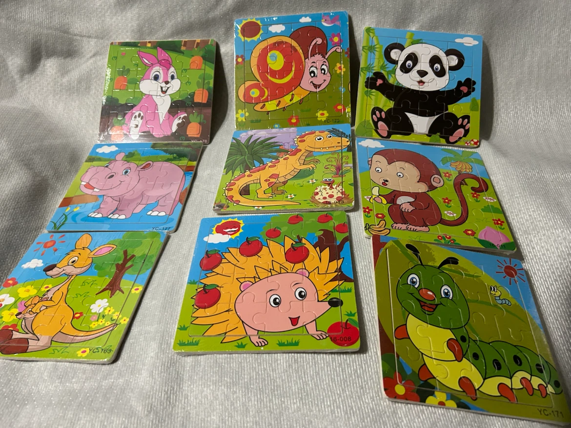 New-Set of 9 Wooden Animal Jigsaw Puzzles - photo 2