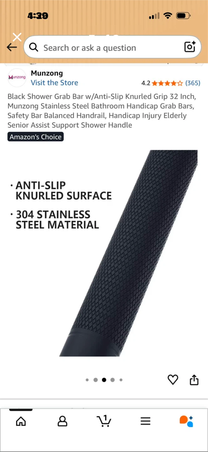NEW 32” Shower Grab Bar - photo 5