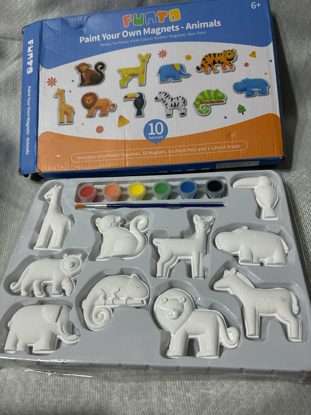 New-Funto Paint Your Own Animal Magnets Kit