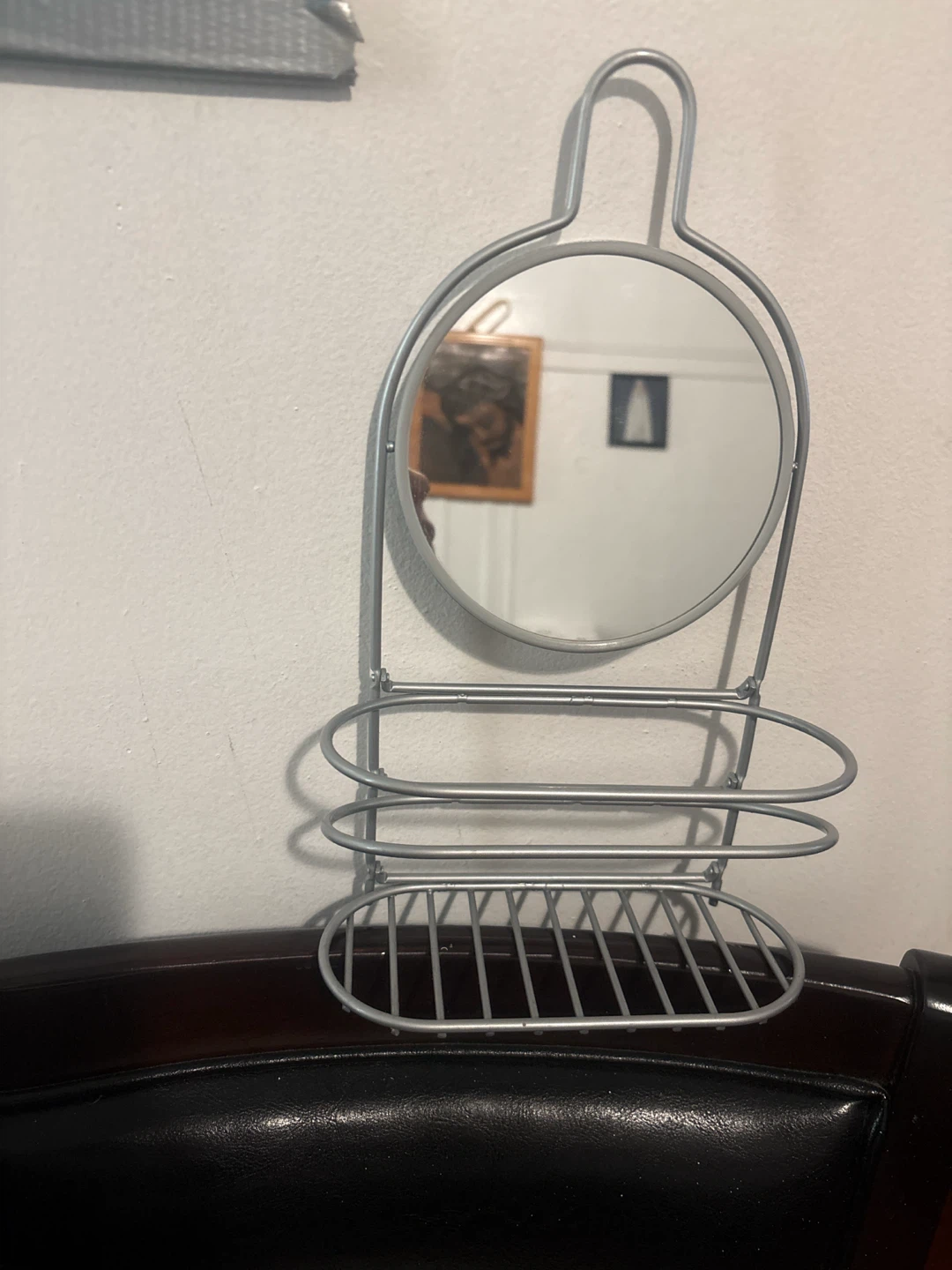 🏈 Hanging Shower Caddy with Mirror 10 inches x 4