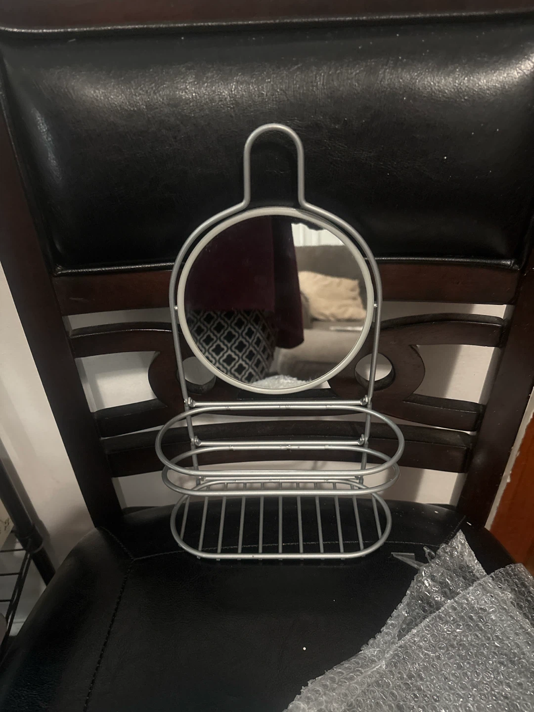 🏈 Hanging Shower Caddy with Mirror 10 inches x 4 - photo 3
