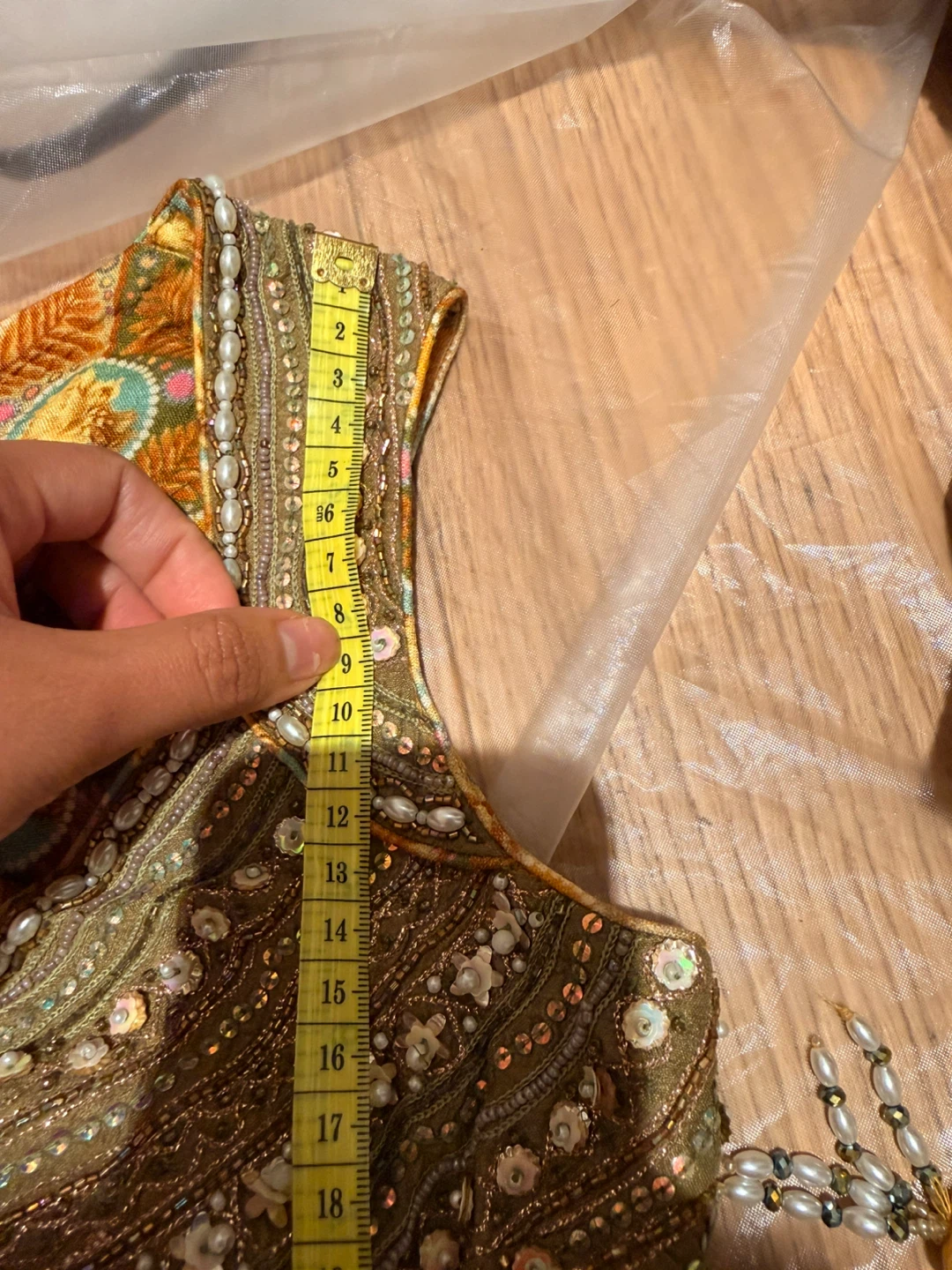 Mustard Floral Lehenga - photo 3