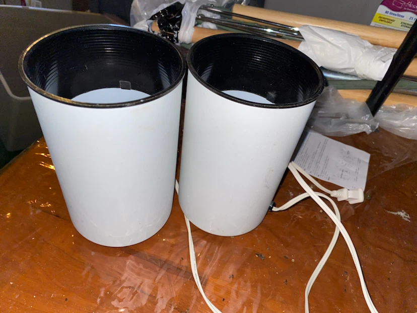 Two Cylinder Table Lamps.