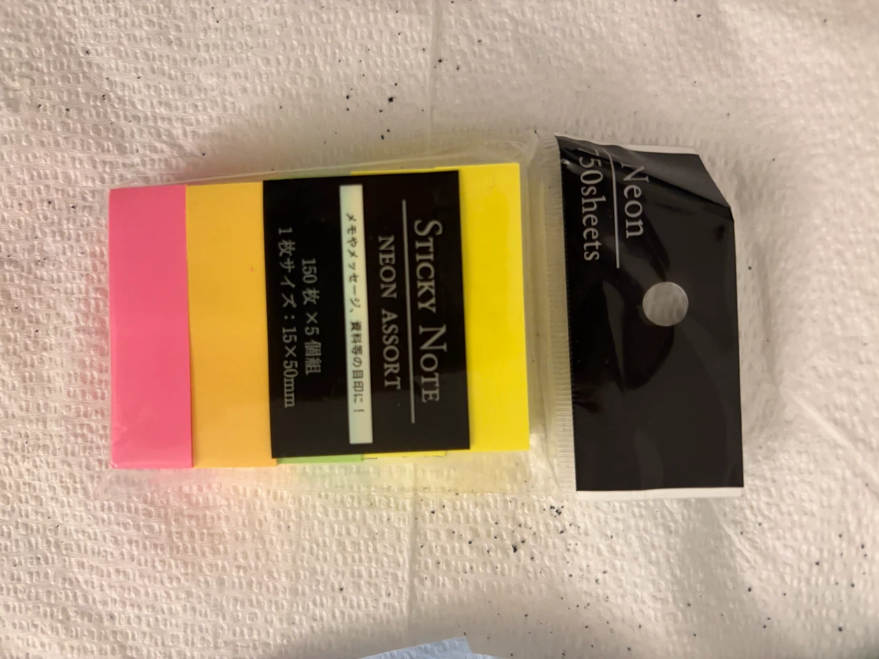 Neon Assort Sticky Notes 5-Pack 🏈
