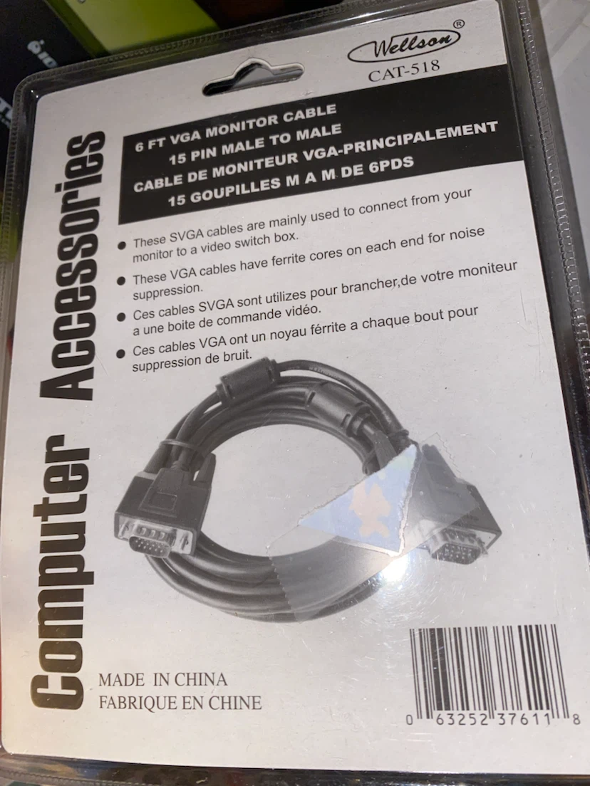 Wellson 6 ft VGA Monitor Cable - photo 2