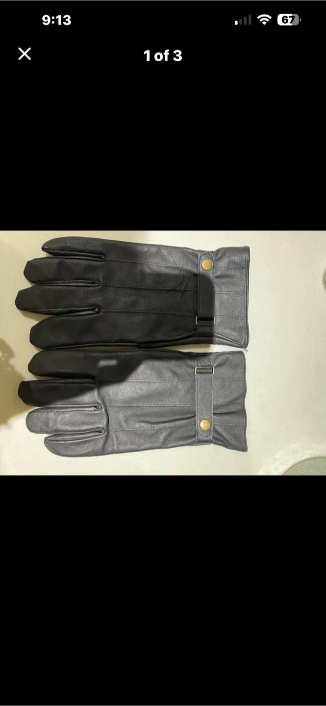 Black Leather Gloves