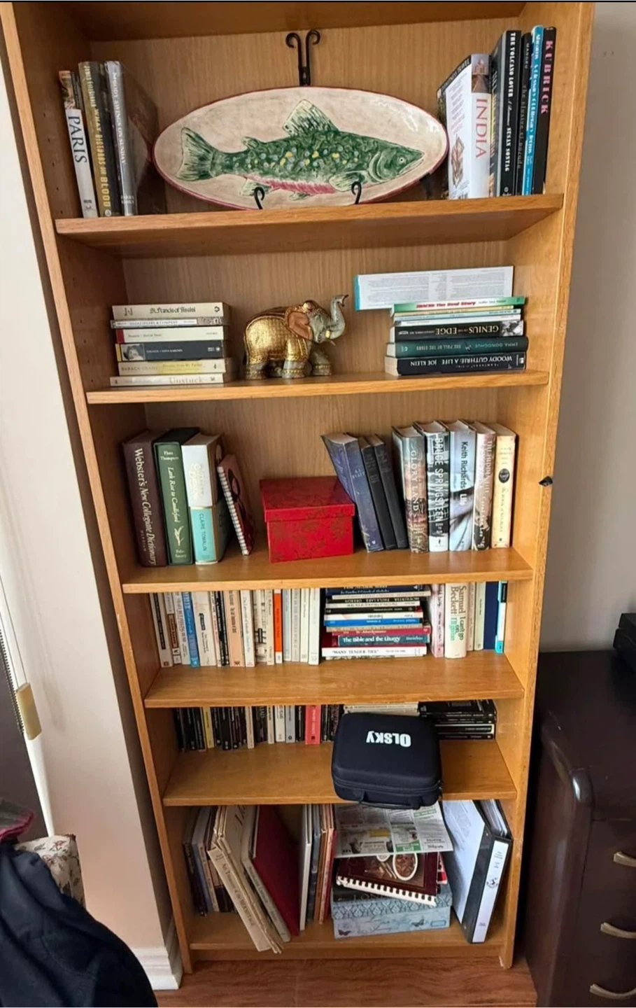 Tall Wooden Bookshelf” pick up only”