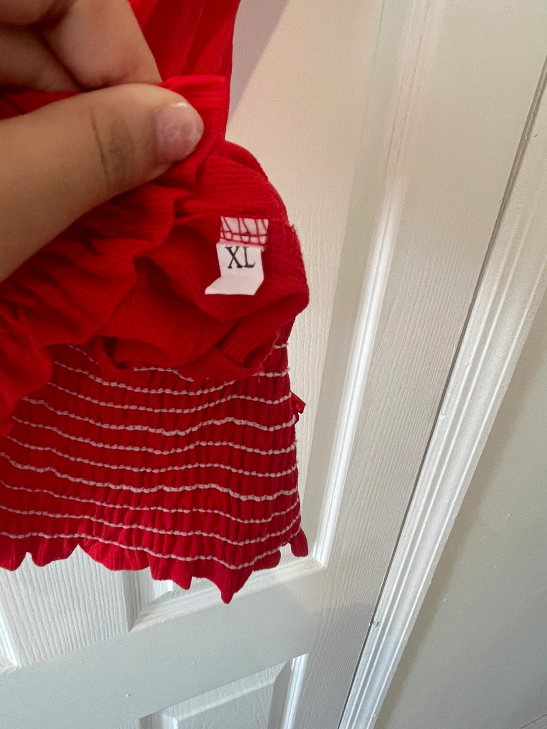 Red Off-the-Shoulder Smocked Top Size XL - photo 3