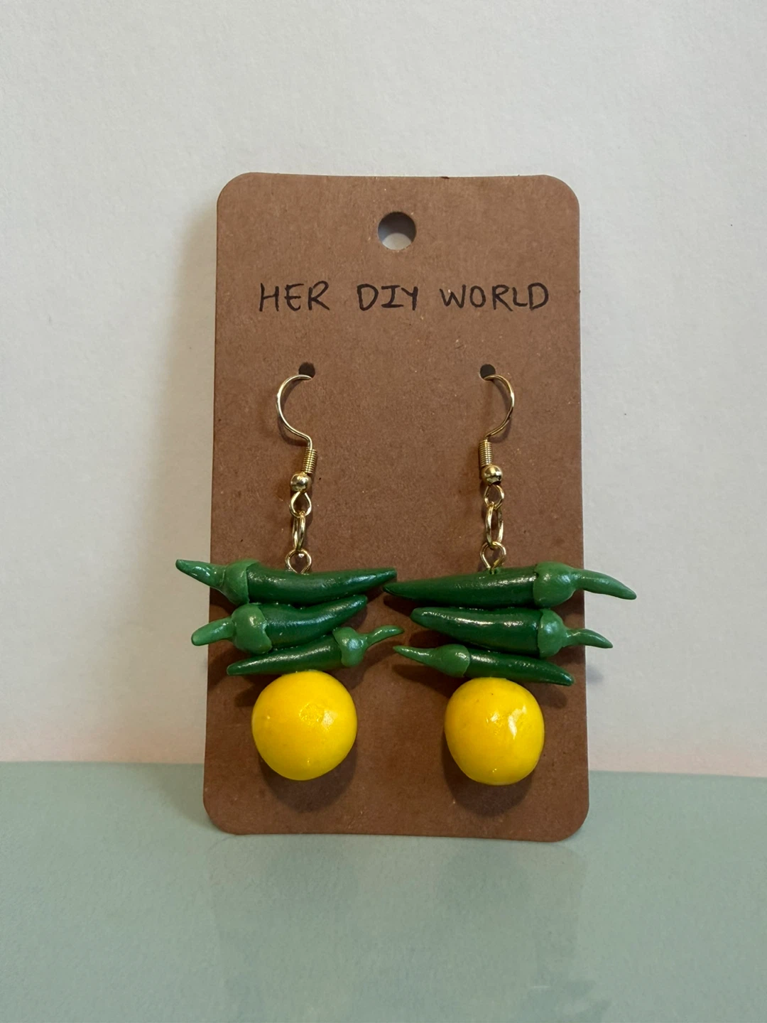 Her DIY World Chili and Lemon Earrings