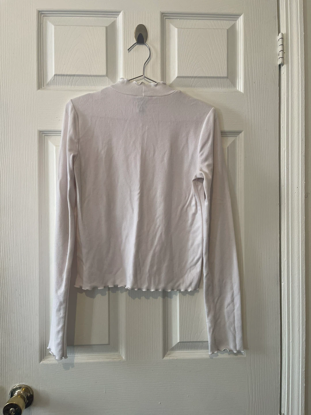 Forever 21 White Mock Neck Long Sleeve Top - photo 2