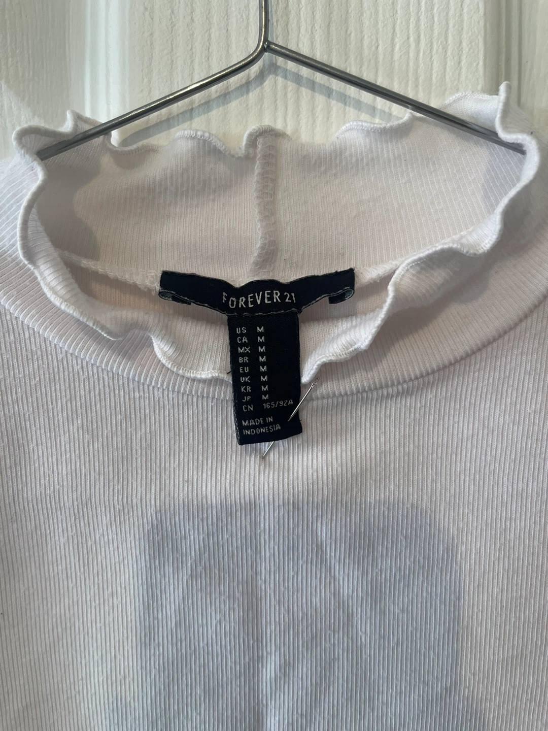 Forever 21 White Mock Neck Long Sleeve Top - photo 3