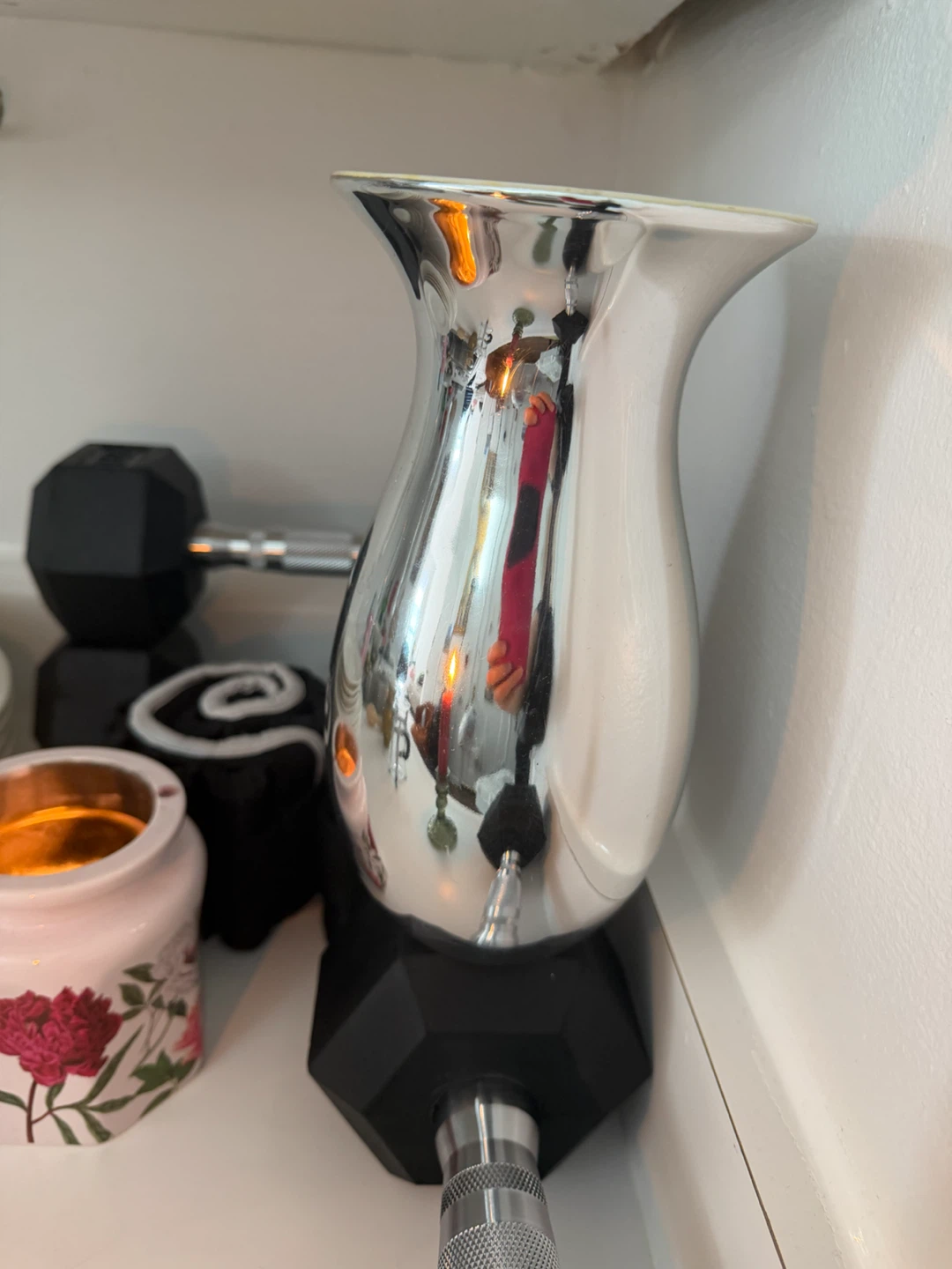 🏈 Chrome Vase