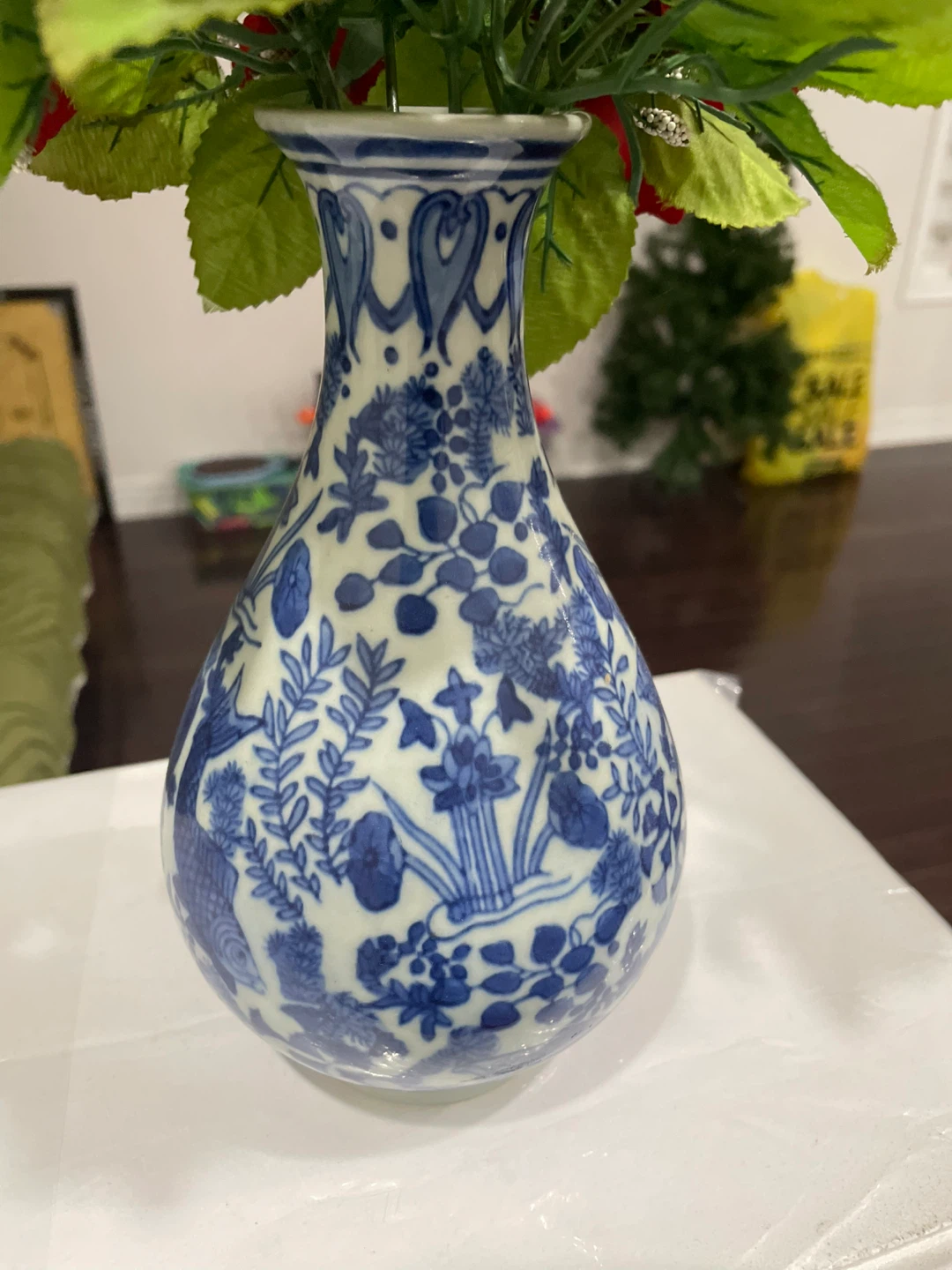 Blue and white ceramic vase - photo 3