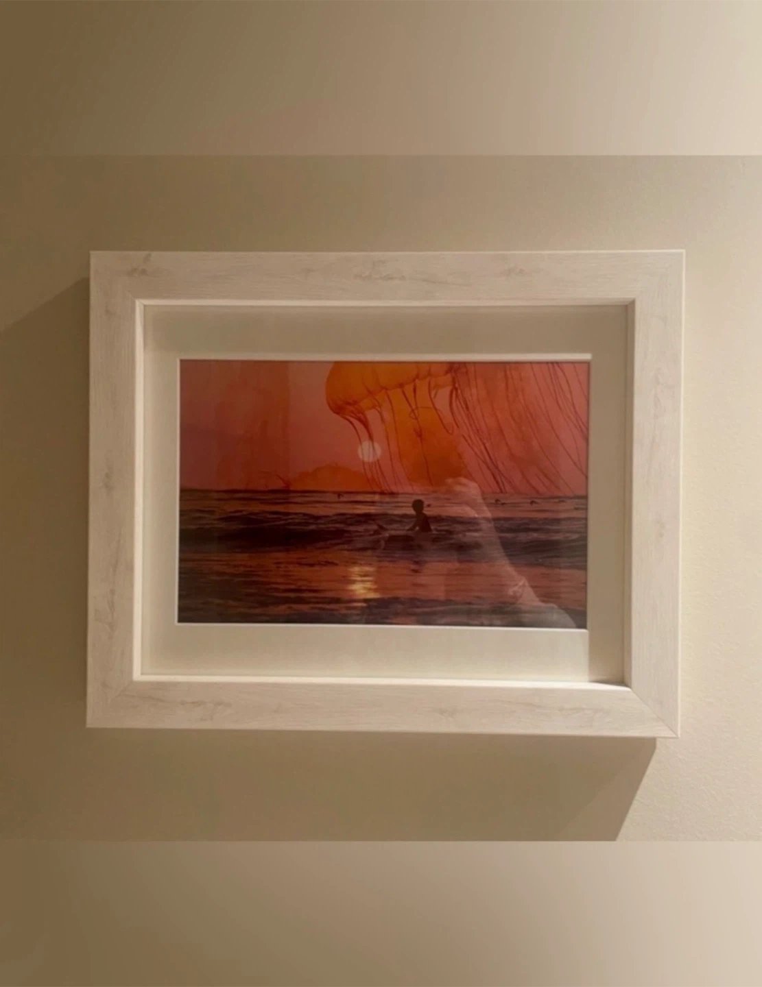 🏈 Sunset Surfer Wall Art - Orange Pink Ocean Print - photo 2