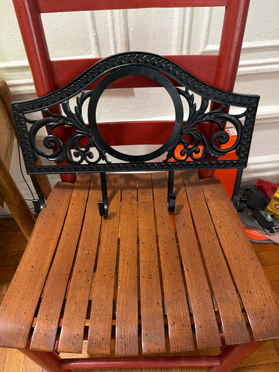 Decorative Black Metal Wall Hook Rack