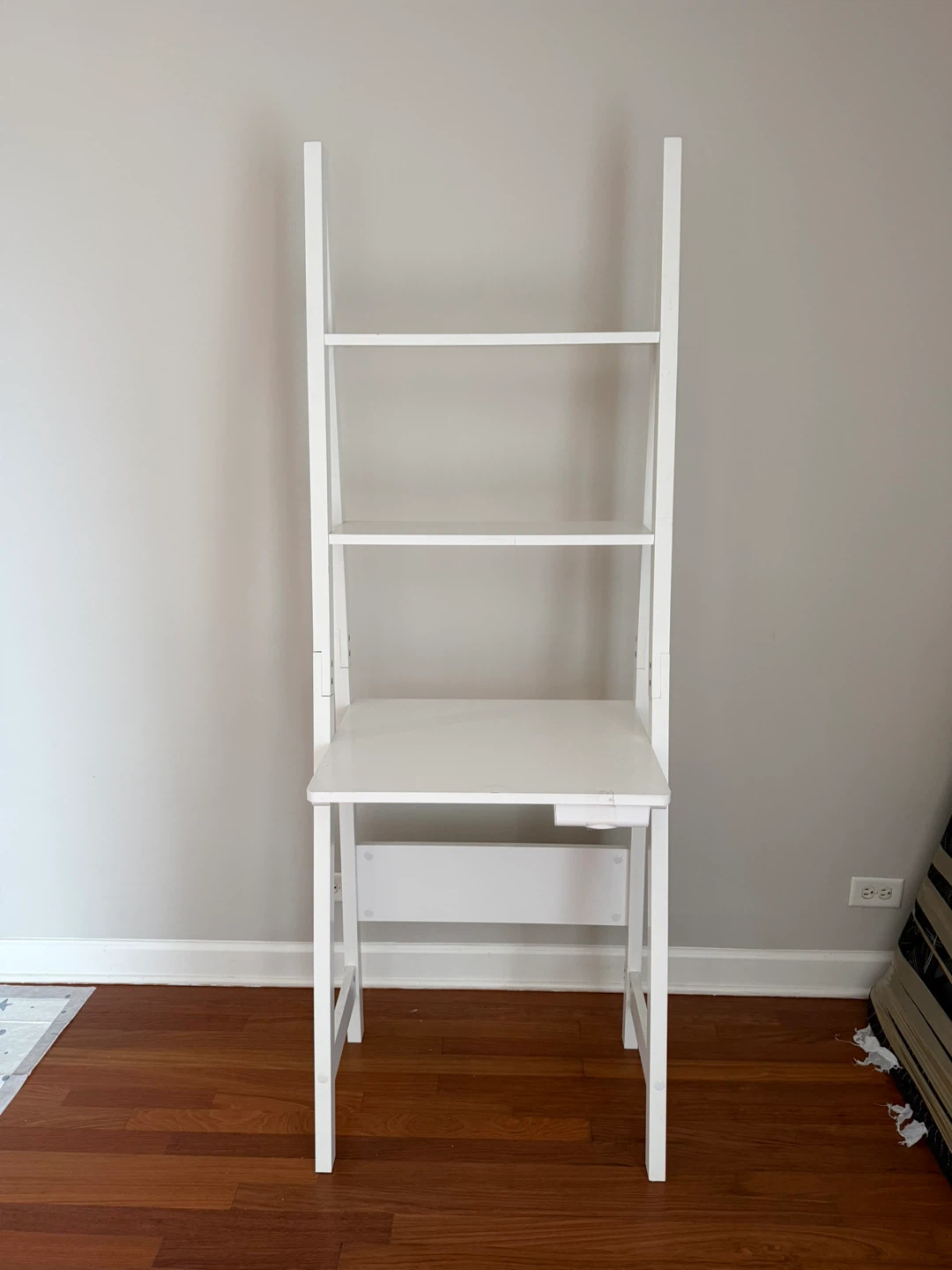 White Ladder Desk with Shelves