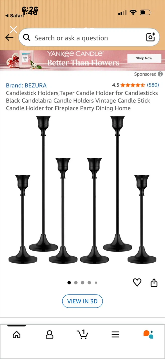 NEW 12 Black Candle Holders - photo 4