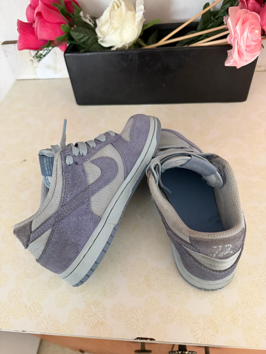 Nike Dunk Low Grey Suede Sneakers 13.5 - photo 3