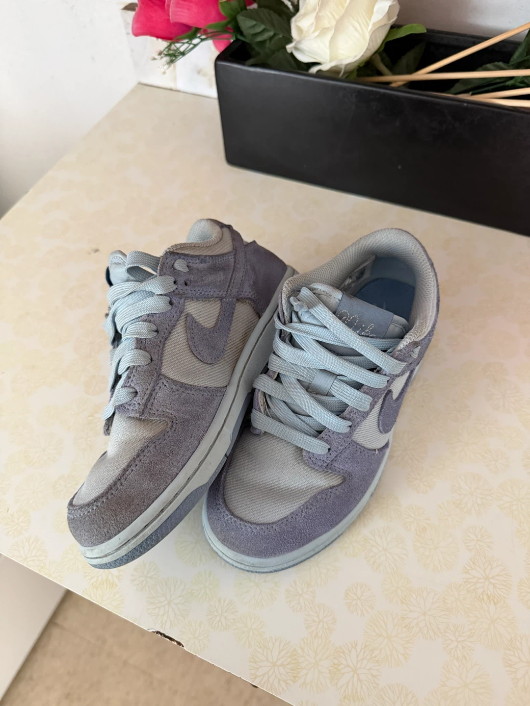 Nike Dunk Low Grey Suede Sneakers 13.5 - photo 5
