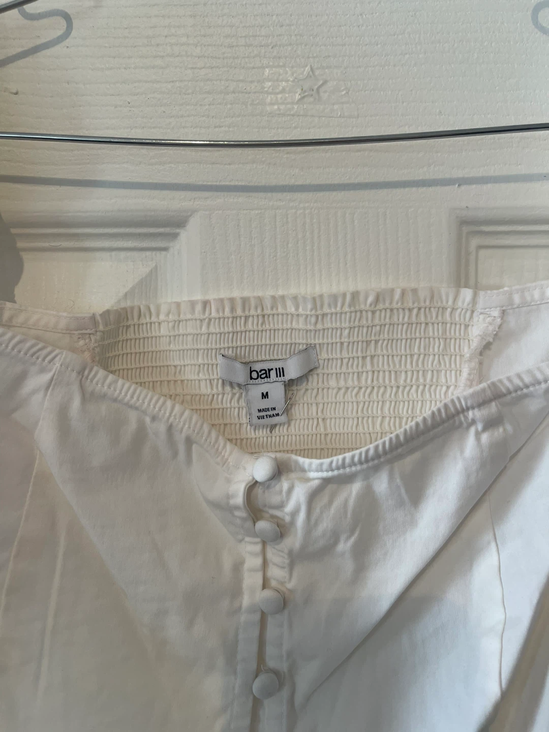 Bar III White Puff Sleeve Blouse - photo 2