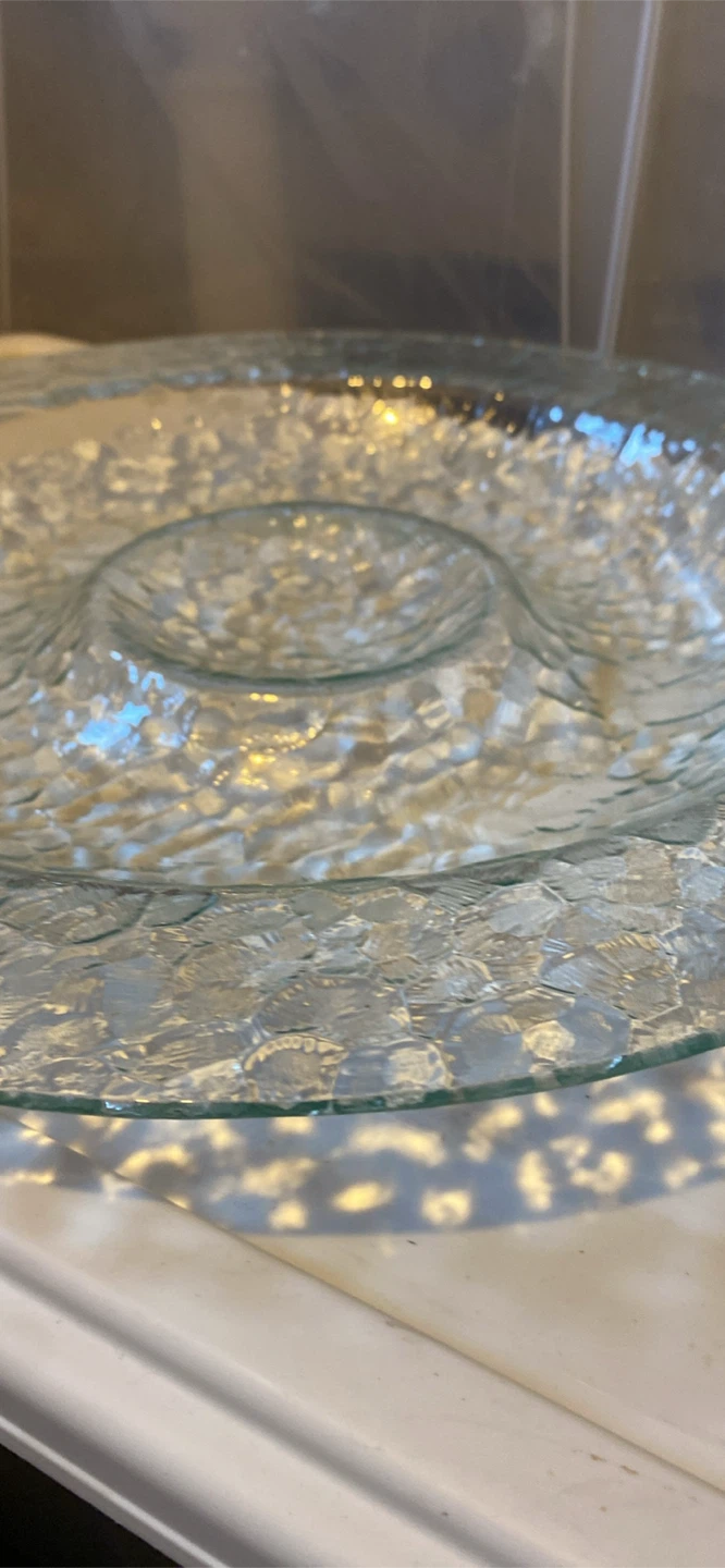 Textured Glass Serving Platter - photo 2