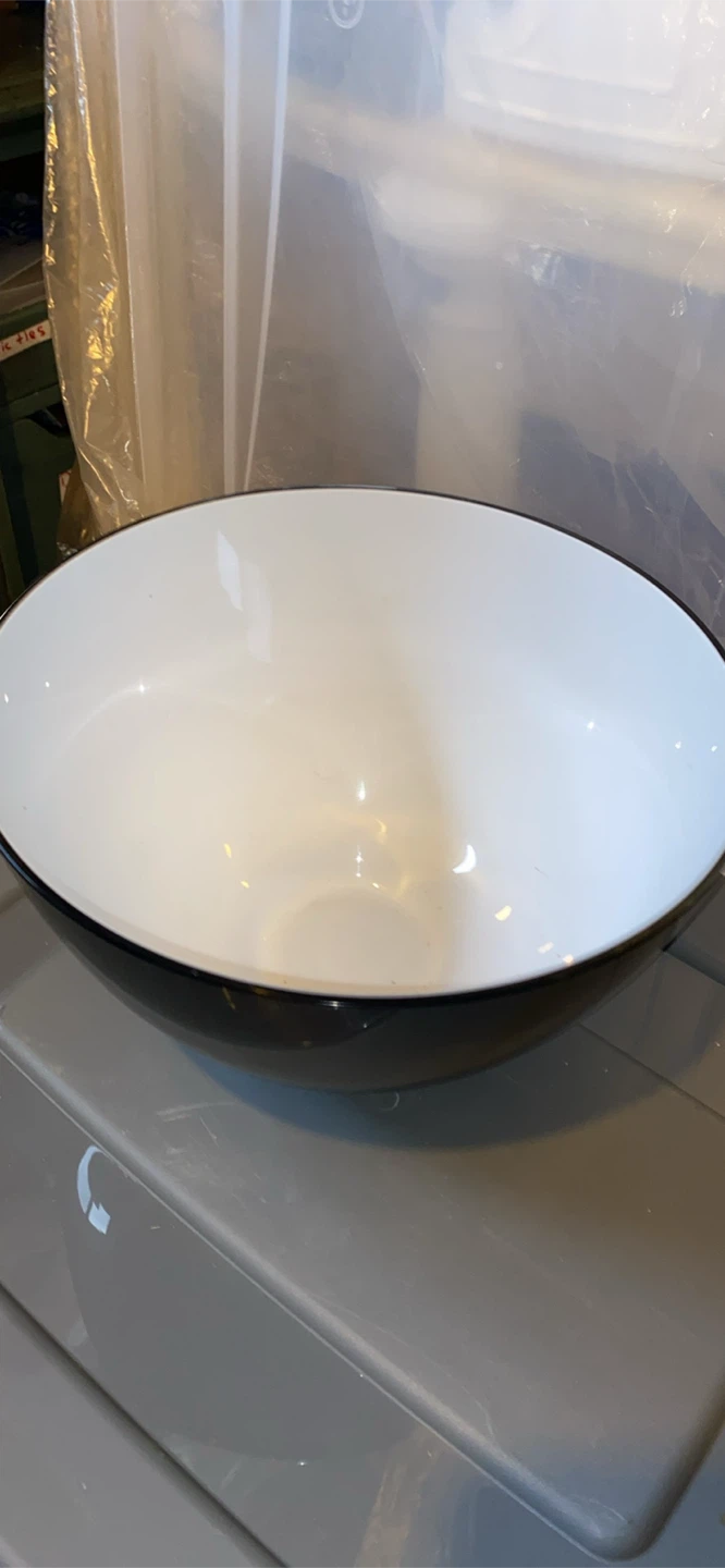 Large Black and White Serving Bowl - photo 2