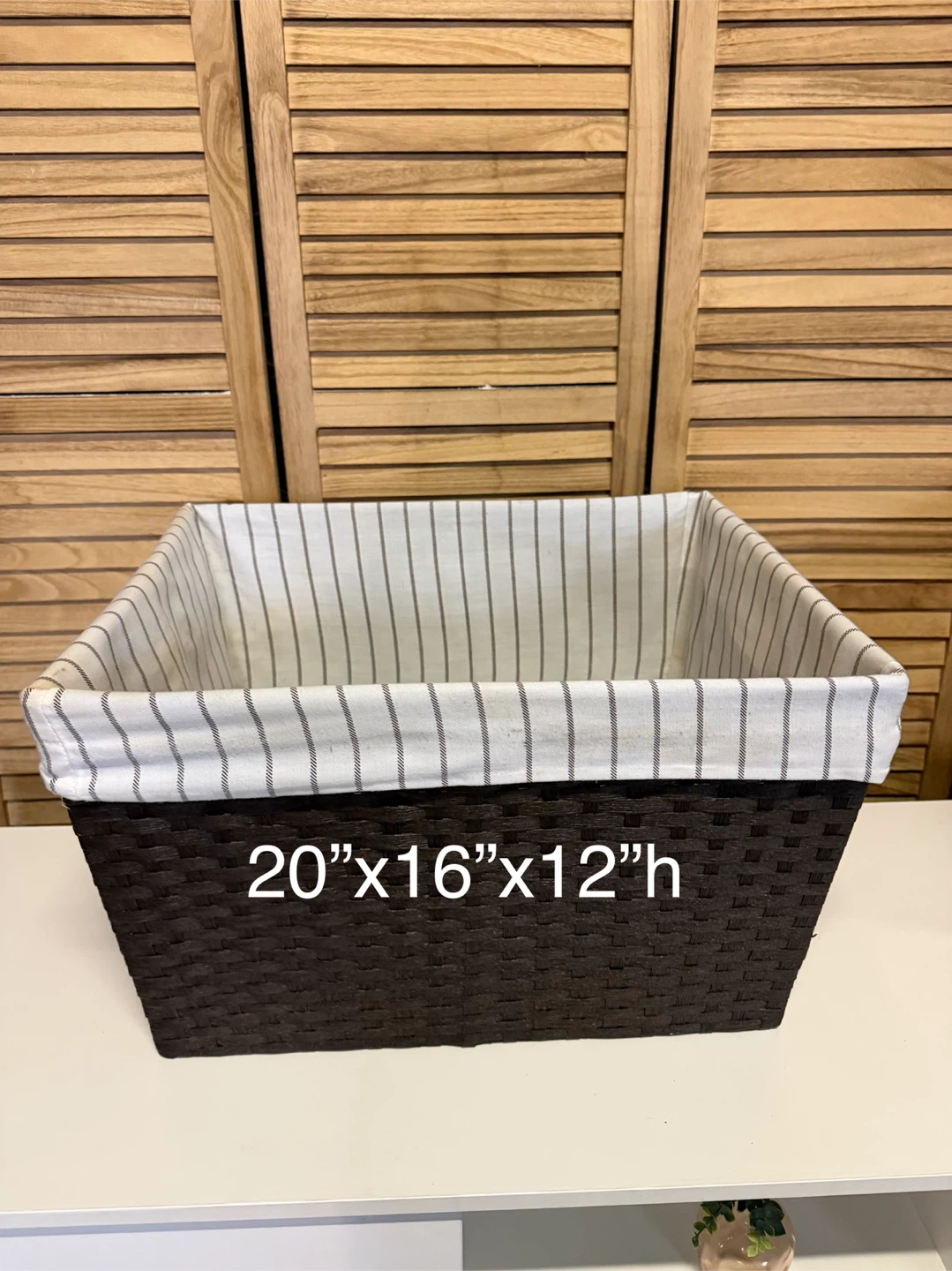 Set of 2 Woven Storage Baskets with Fabric Liners - photo 3